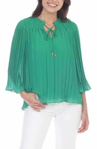 RAIN AND ROSE Pleated Top