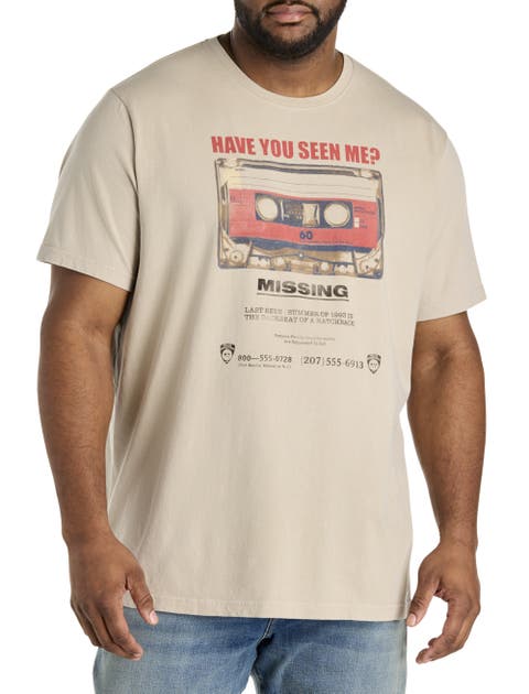 Big & Tall  Missing Cassette Tape Graphic Tee