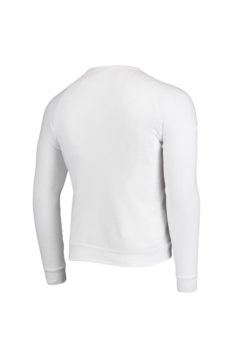 ALTERNATIVE APPAREL Men's Alternative Apparel White Nebraska Huskers The Champ Tri-Blend Raglan Pullover Sweatshirt, Alternate, color, 