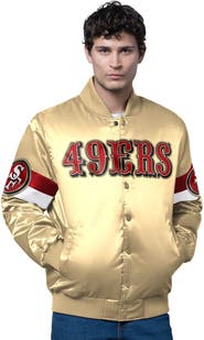 STARTER Men's Starter Gold San Francisco 49ers Triple Option Full-Snap Varsity Jacket