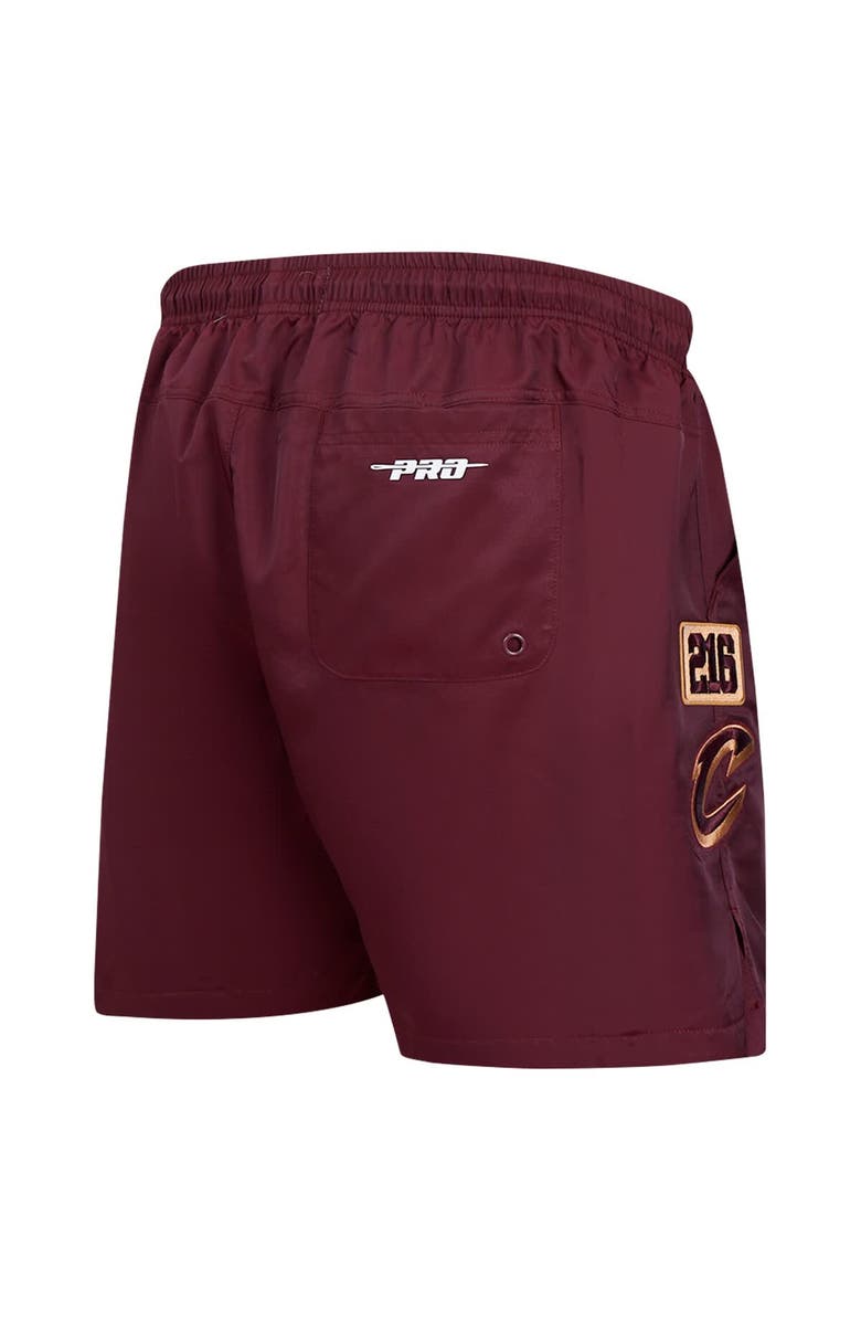 PRO STANDARD Men's Pro Standard Wine Cleveland Cavaliers Area Code Shorts, Alternate, color, Wine