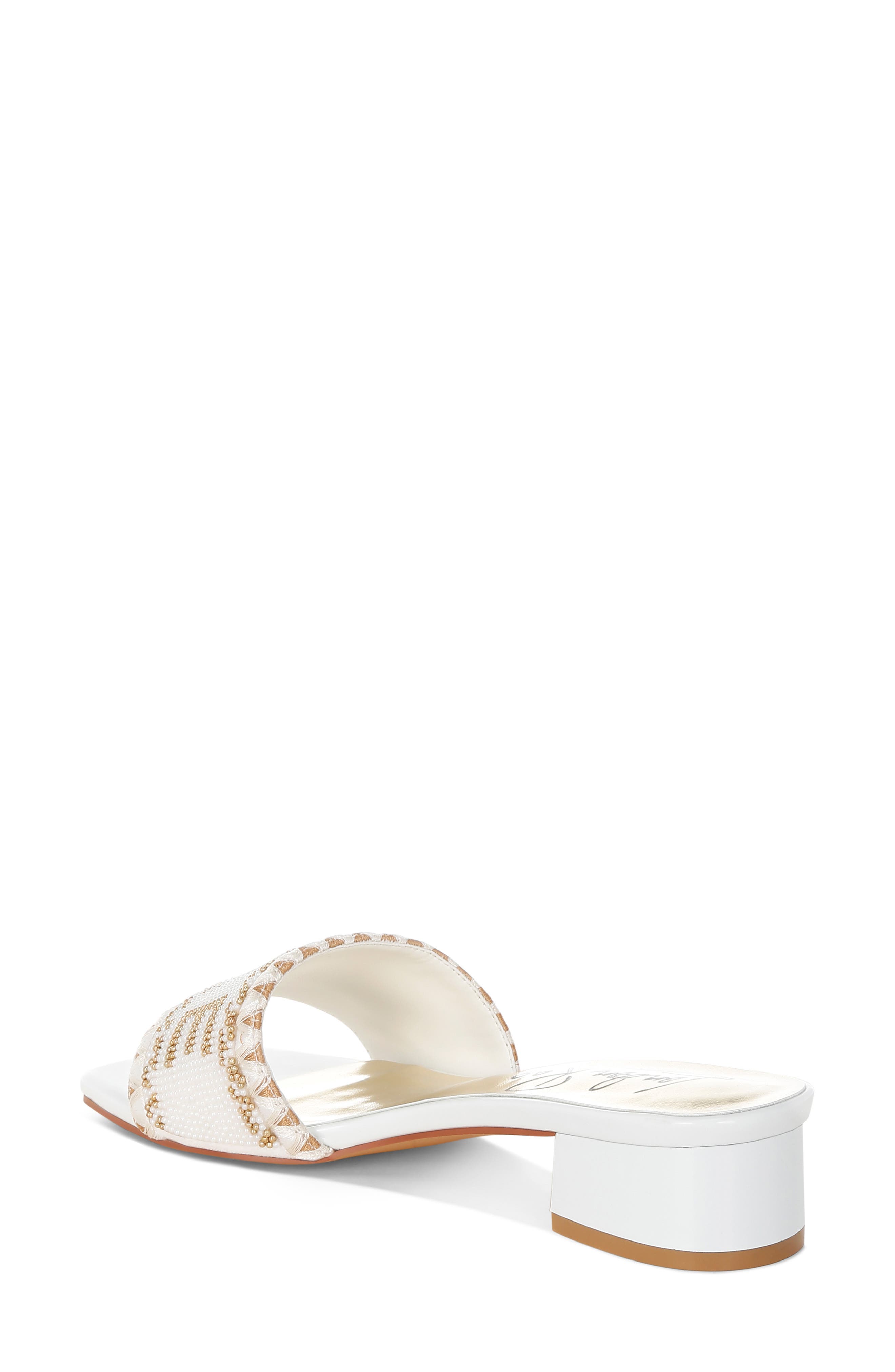 LONDON RAG Vacay Babe Lake Como Beaded Slide Sandal, Alternate, color, Off White