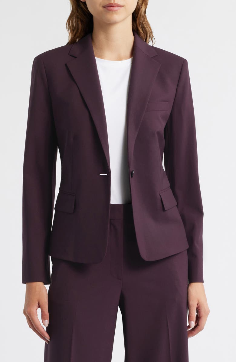Theory Slim Fit Stretch Wool Blazer, Alternate, color, Dark Iris - Hae