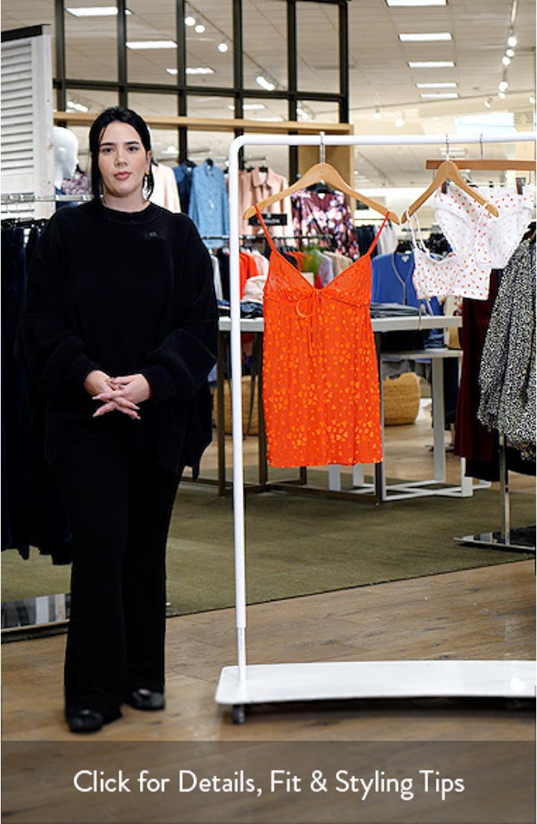 Sheer Velvet Straight Neck Chemise, sales video thumbnail