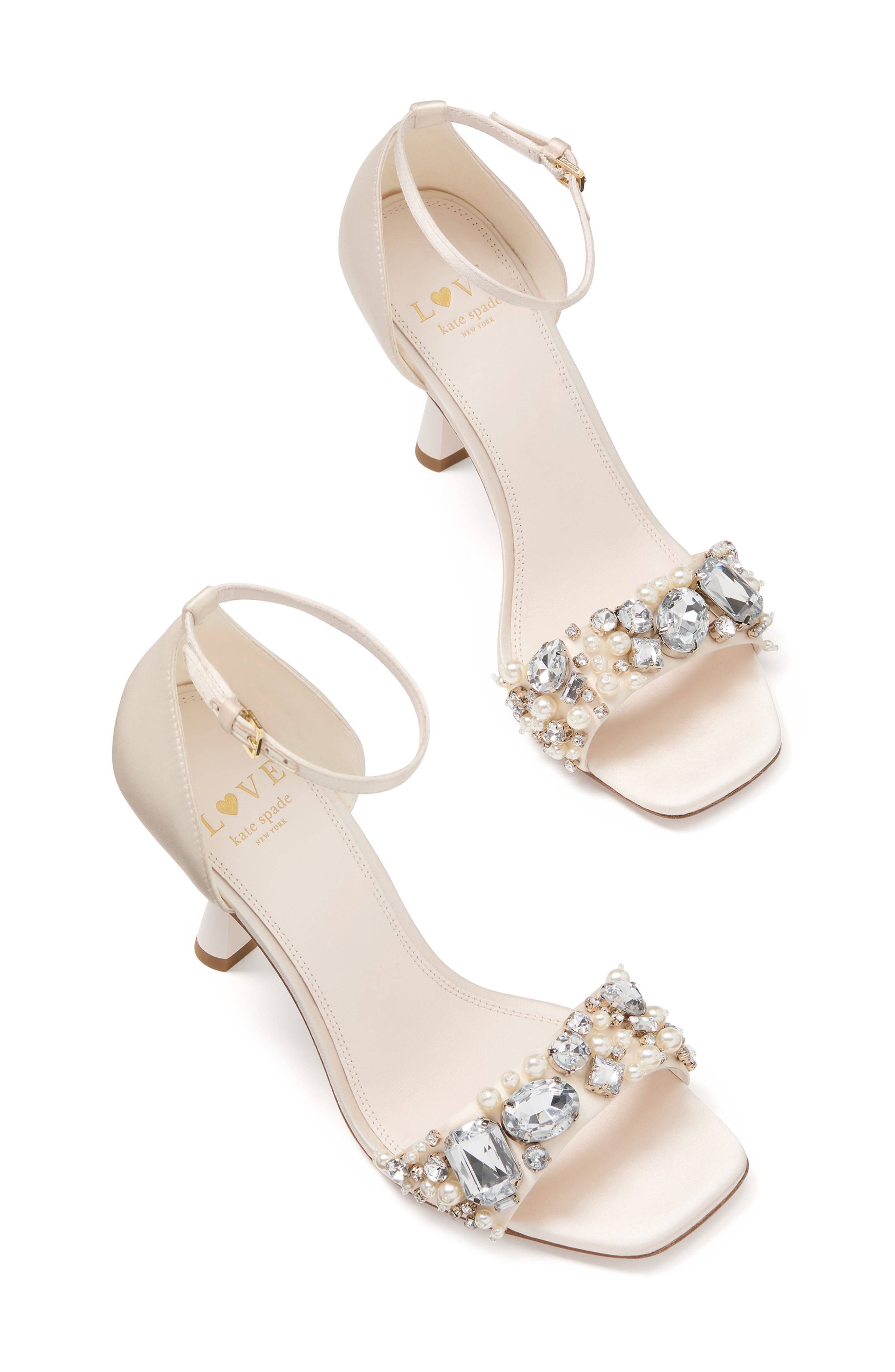 Kate Spade New York treasure ankle strap sandal, Alternate, color, Cream.
