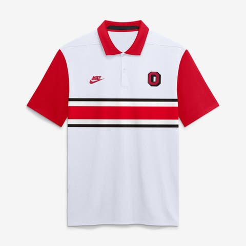 Men's Nike White Ohio State Buckeyes Legacy Vapor Logo Dri-FIT Polo