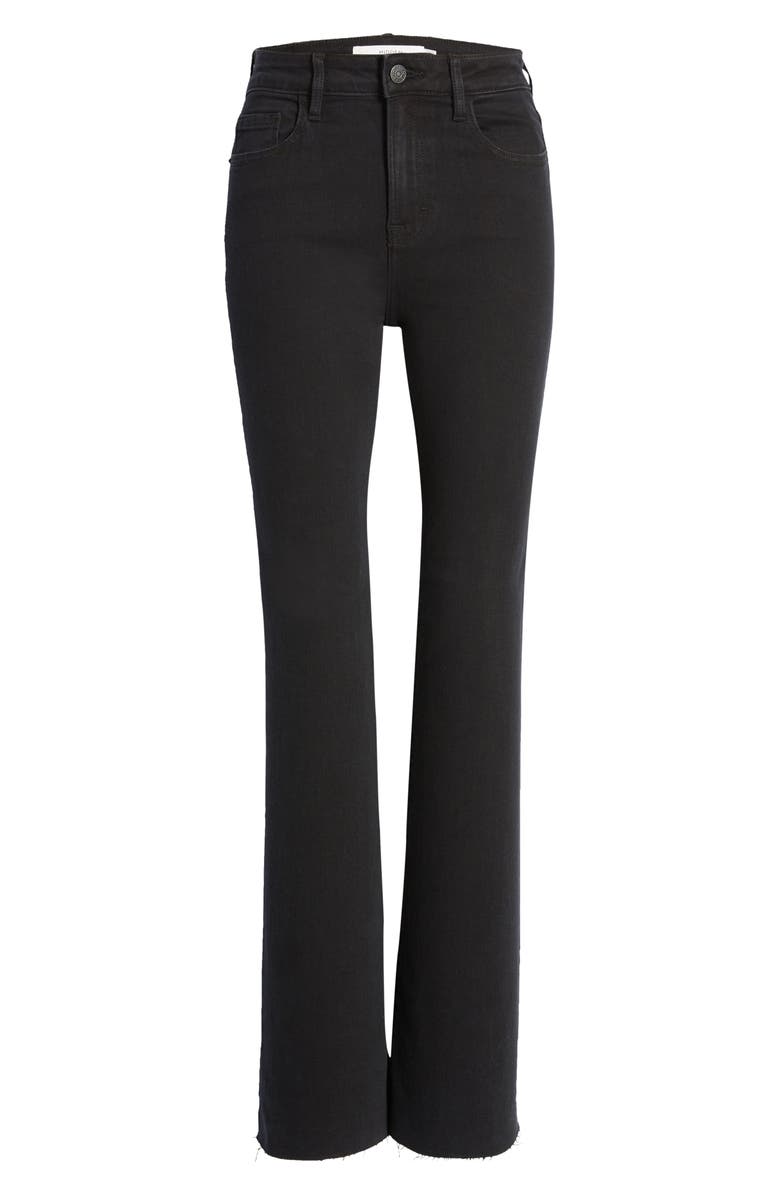 HIDDEN JEANS High Waist Raw Hem Flare Jeans, Alternate, color, 