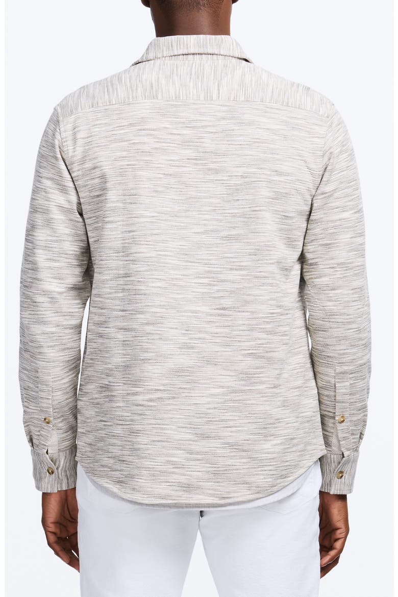 Storrs Space Dye Knit Cotton Blend Button-Up Shirt, Alternate, color, LIGHT GREY