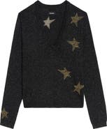 Zadig & Voltaire Rivy Stars Metallic Wool Blend Sweater