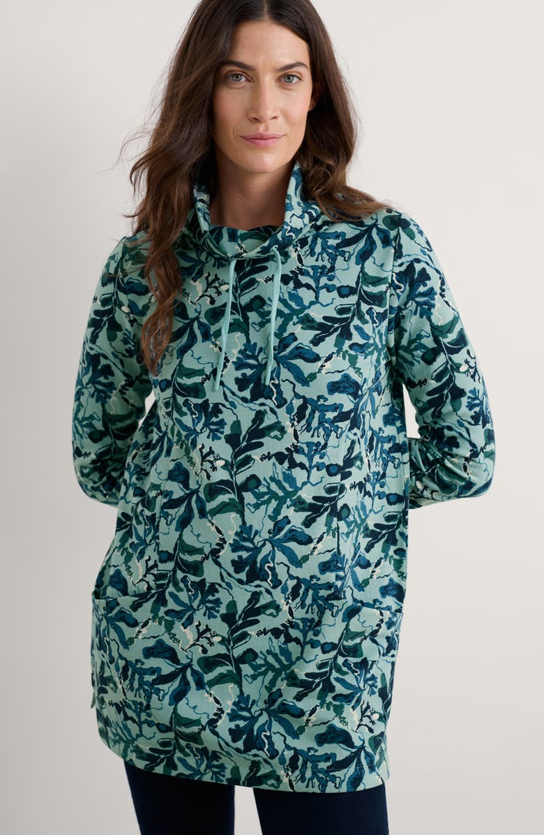Seasalt Cornwall Formative Floral Tunic, Alternate, color, Floating Fronds Sardine