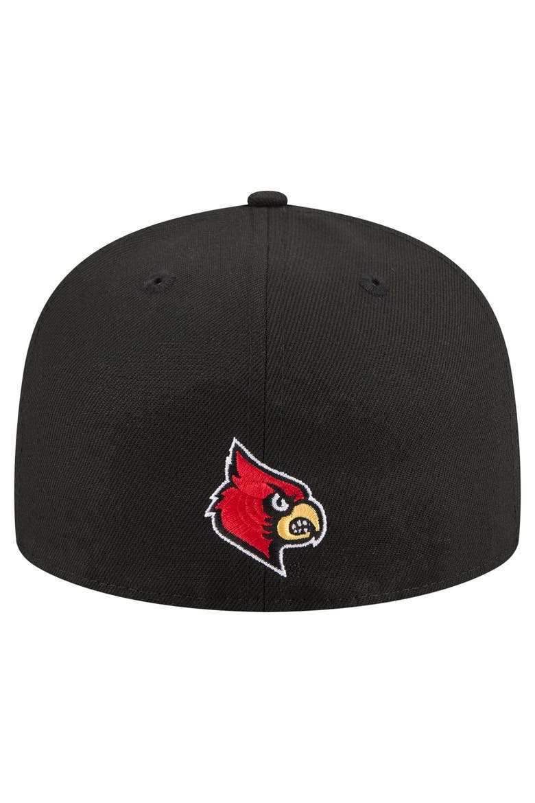 Men's New Era Black Louisville Cardinals On-Field Baseball Fitted Hat, Alternate, color, Black