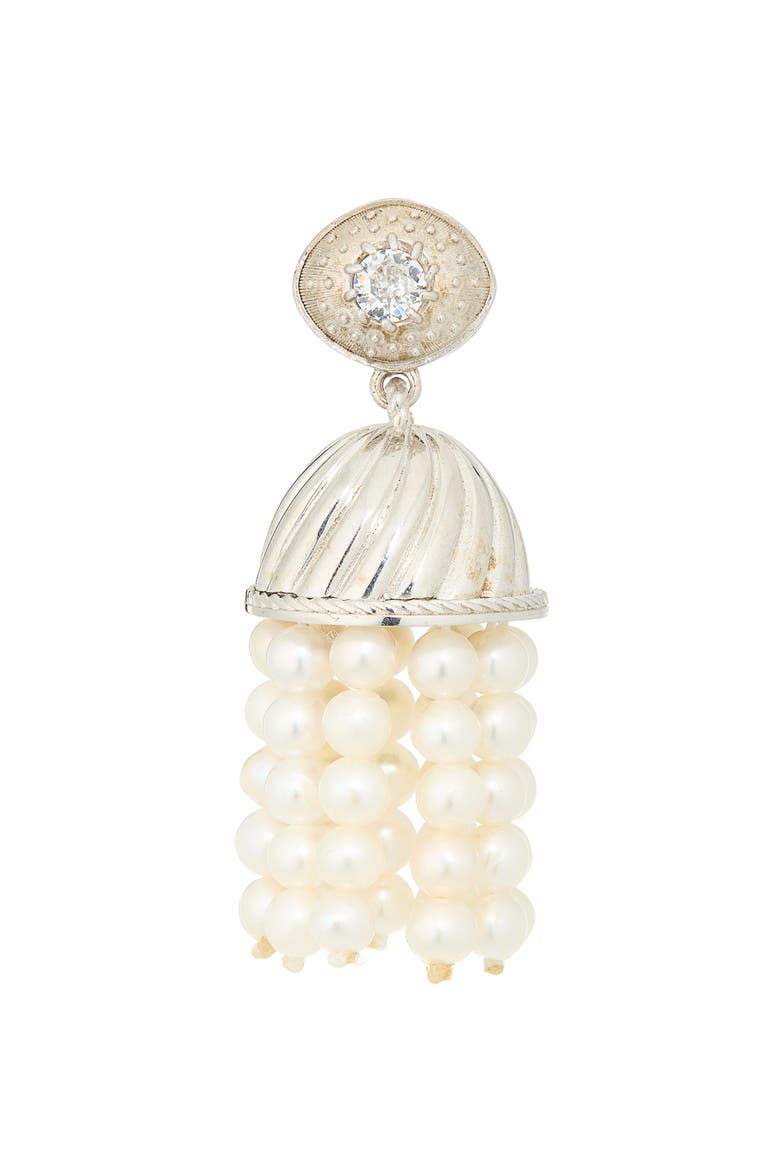 Petite Freshwater Pearl Drop Earring, Main, color, WHITE