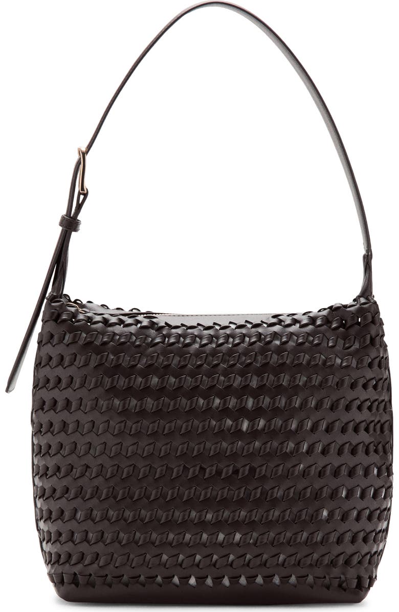 MANGO Braided Faux Leather Shoulder Bag, Main, color,