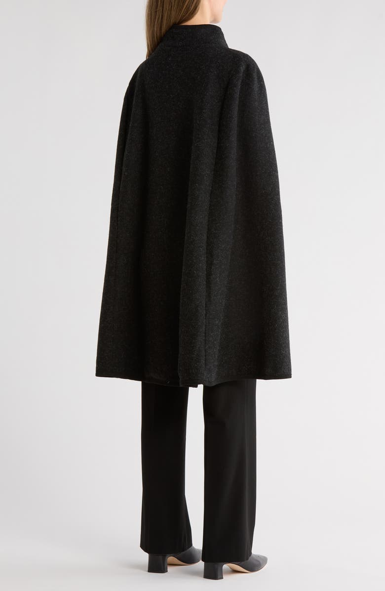 Nanette Lepore Double Breasted Ruana, Alternate, color, Black