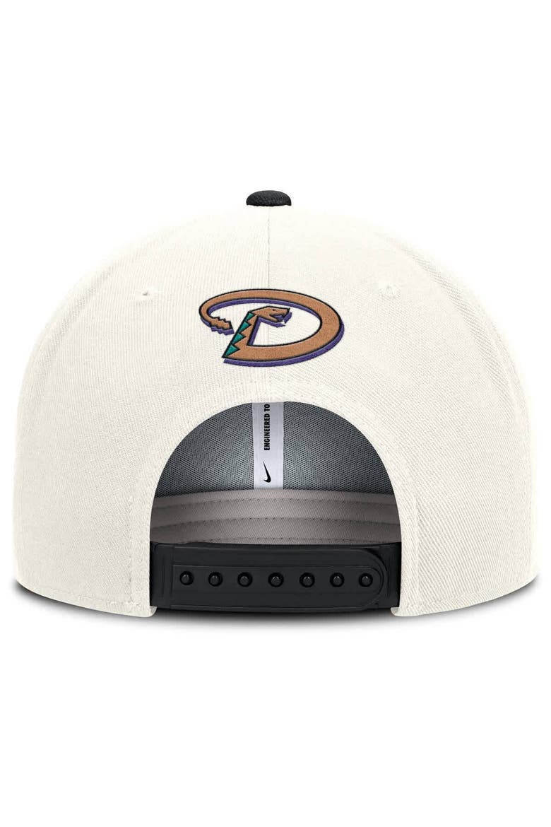 Men's Nike Cream/Black Arizona Diamondbacks Cooperstown Pro Dri-FIT Snapback Hat, Alternate, color, Cream