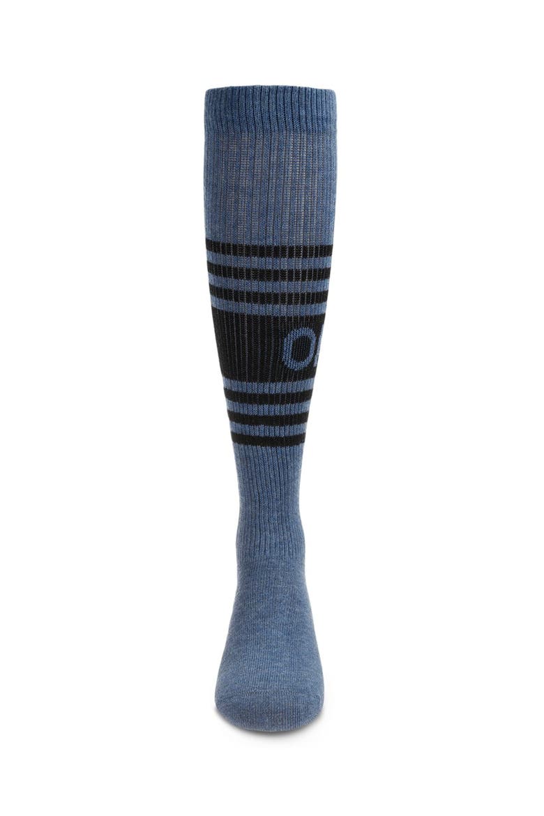 OMG Knee High Sock, Alternate, color, Med Denim Heather