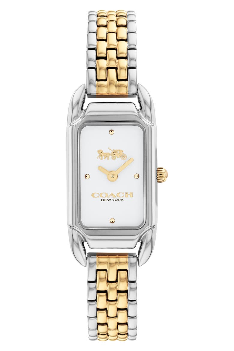 Cadie Bracelet Watch, 17.5mm x 28.5mm, Alternate, color, SILVER WHITE