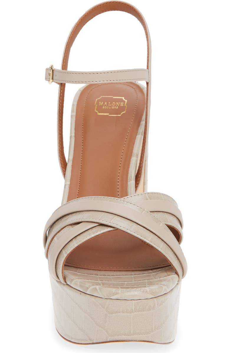 Malone Souliers Mila Cross Strap Platform Sandal, Alternate, color,