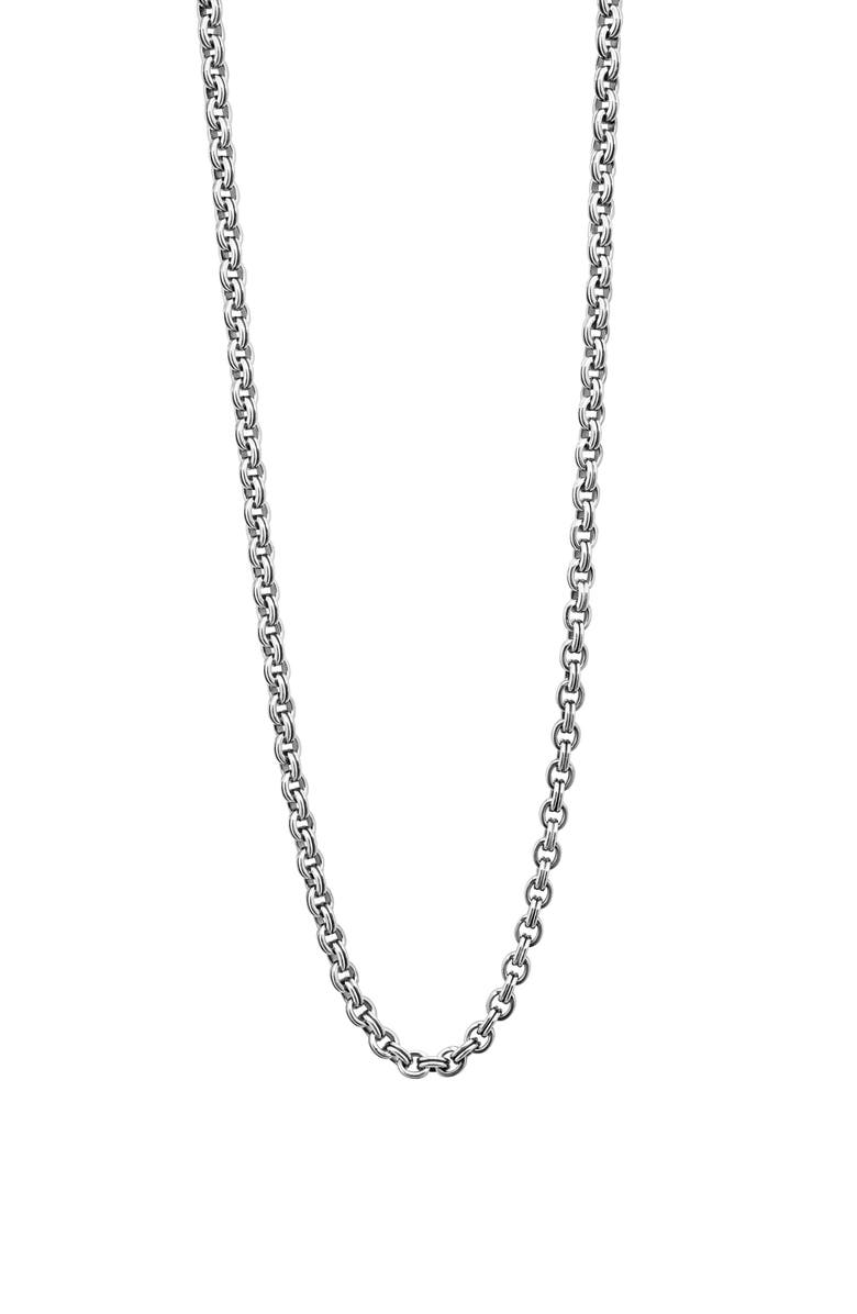 LAGOS Men's Anthem Double Link Chain Necklace, Main, color, Silver