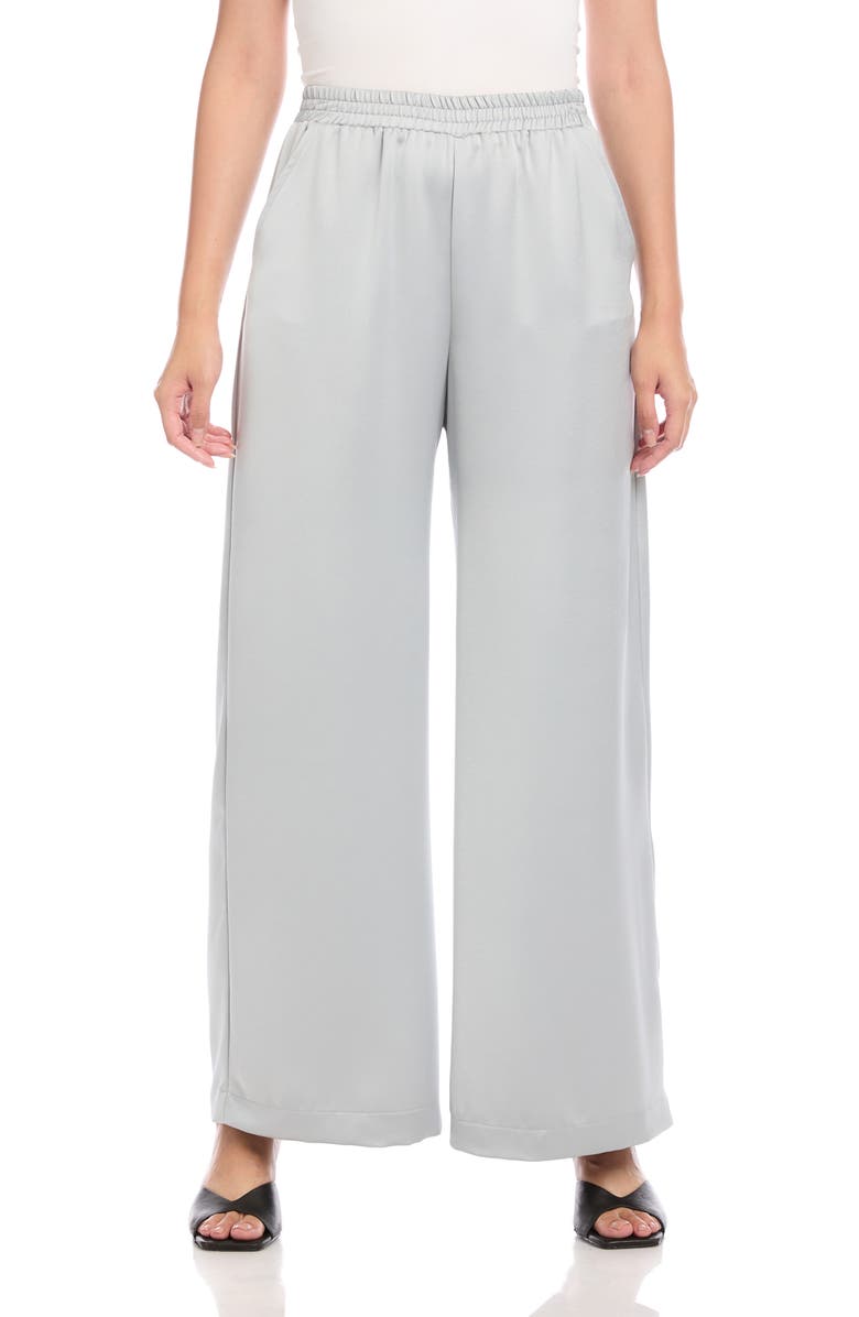 FIFTEEN TWENTY Wide Leg Satin Pants, Alternate, color,