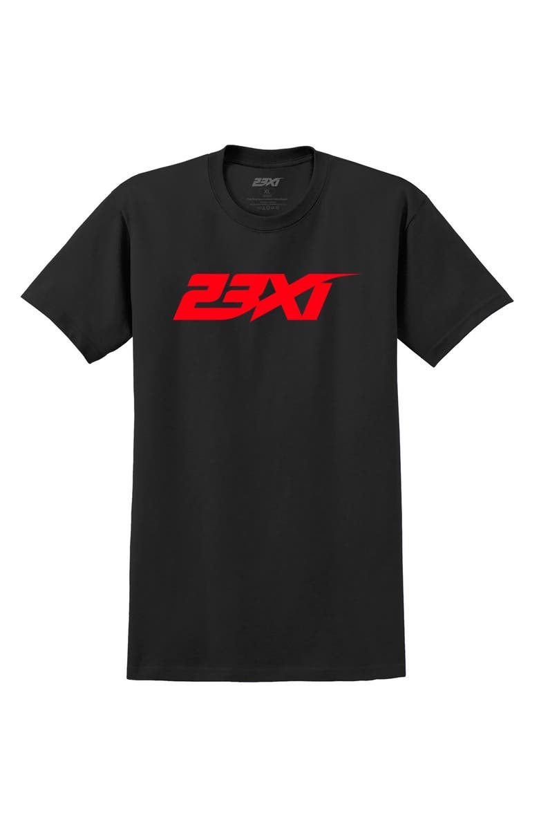 23XI Racing Men's  Black 23XI Racing Logo Tri-Blend T-Shirt, Alternate, color, Black