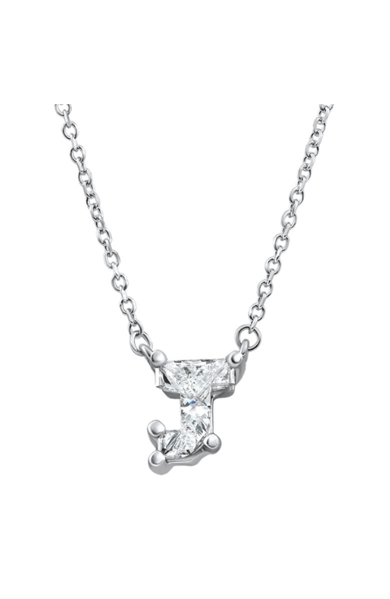 Bliss Diamond Diamond "J" Initial Pendant 18" Necklace 14K Gold Lab Grown, Main, color, 