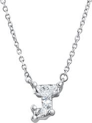 Bliss Diamond Diamond "J" Initial Pendant 18" Necklace 14K Gold Lab Grown