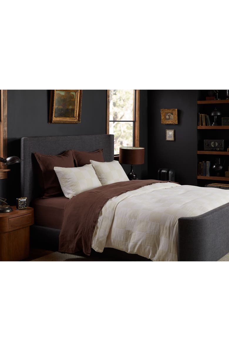 Parachute Check Cotton Gauze Duvet Cover & Shams Set, Alternate, color, 