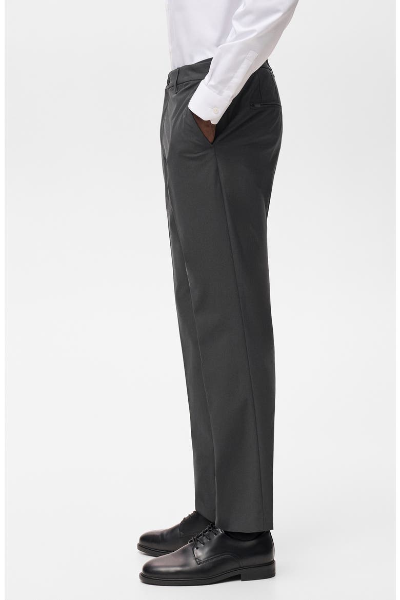Slim Fit Thermolite® Flat Front Pants, Alternate, color, DARK GREEN GREY