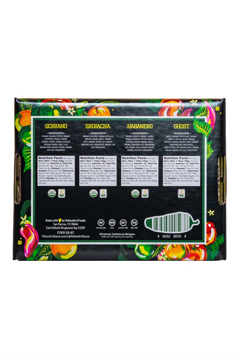4-Pack 2.2-Ounce Organic Hot Sauce Sampler, Alternate, color, BLACK