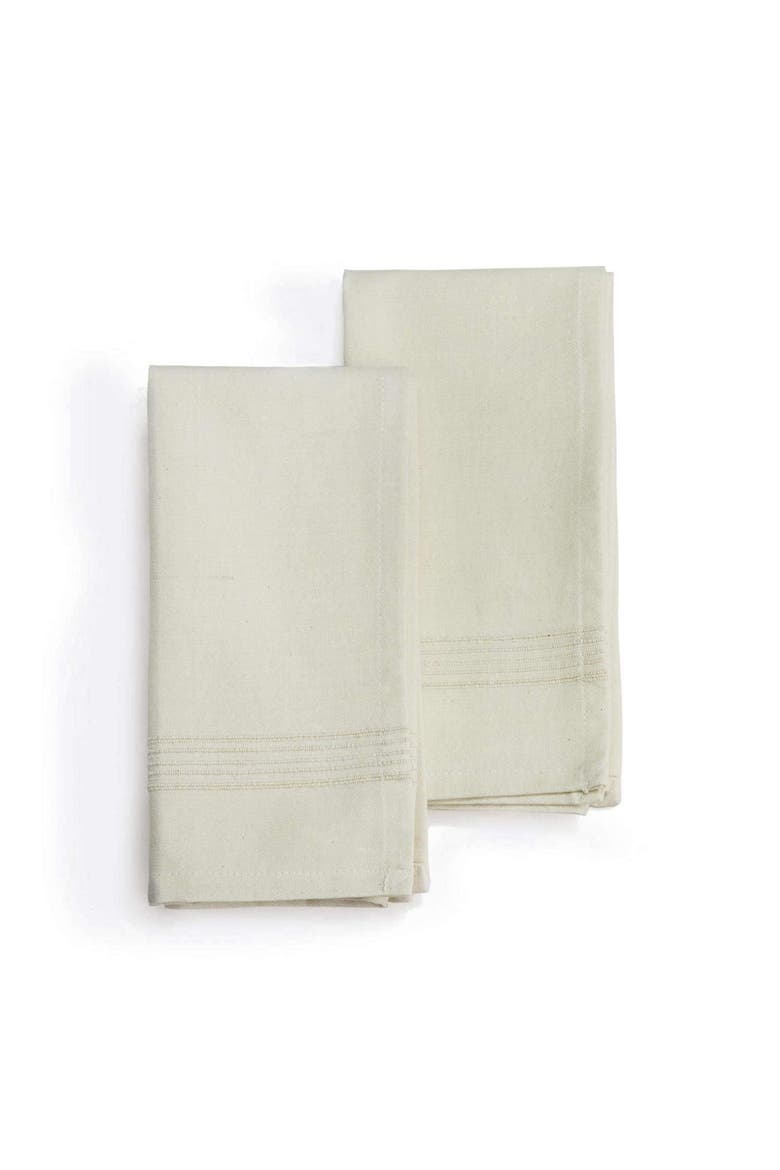 Ecoloom Handwoven Cotton Tablecloth, Alternate, color, Whipped Cream - 90" x 60"
