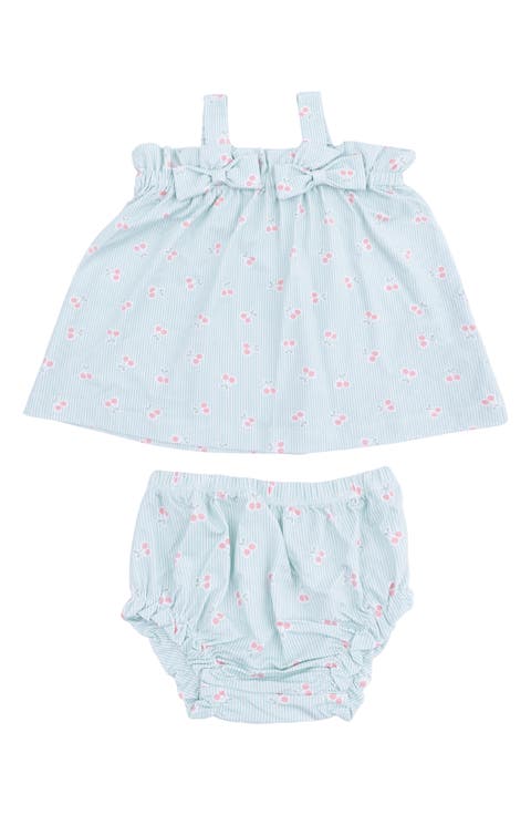 Tiny Cherry Stripe Dress & Bloomers Set (Baby)