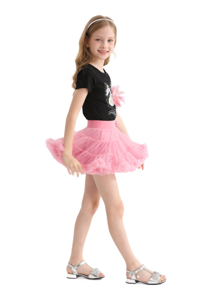 Bow Tulle Skirt, Alternate, color, Pink Pastel