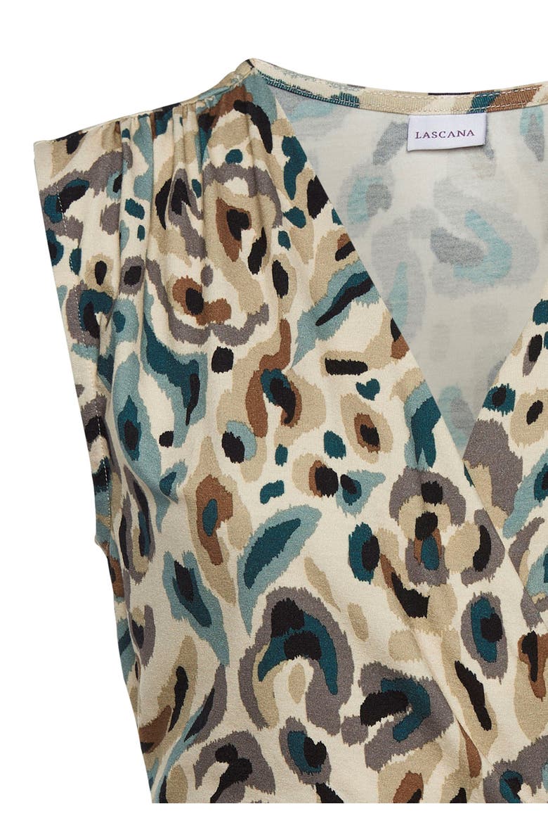 Wrap Look Top, Alternate, color, Sand Print