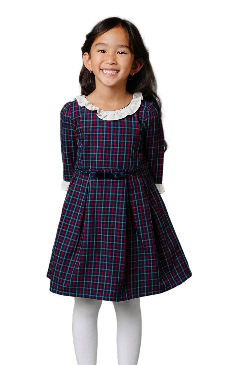 Hope & Henry Girls' Organic Ruffle Trim Party Dress, Toddler, Alternate, color, 