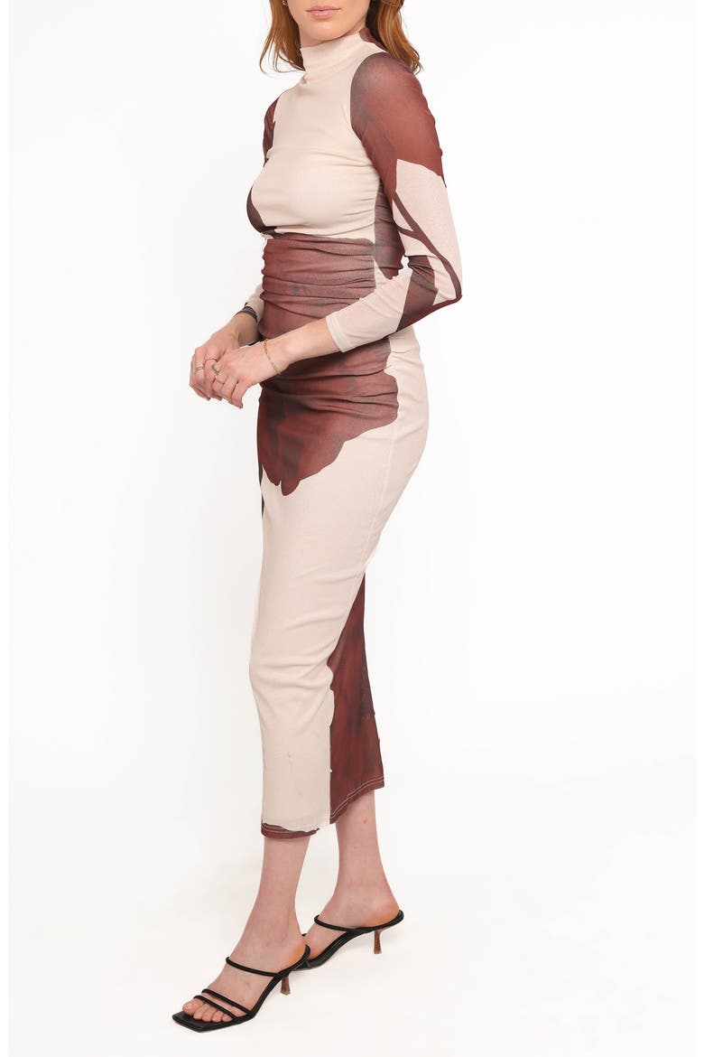Sukin Print Long Sleeve Maxi Dress, Alternate, color, BROWN FLORAL