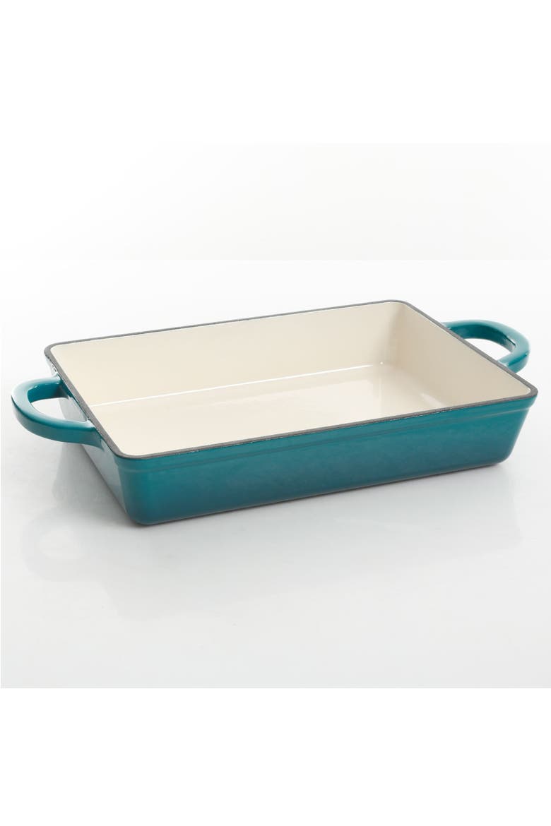 13 in. Enameled Cast Iron Lasagna Pan, Alternate, color, Blue