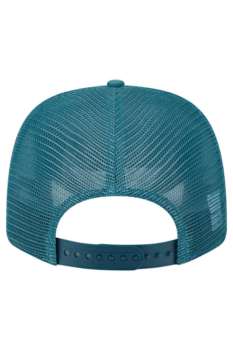 Men's New Era Midnight Green Philadelphia Eagles Main Trucker 9SEVENTY Stretch-Snap Hat, Alternate, color, Green