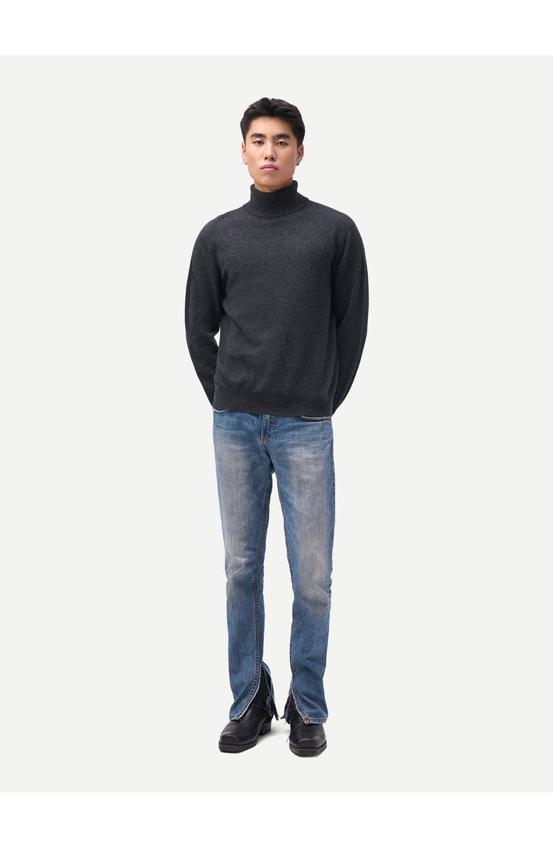 Gobi Cashmere Timeless Turtleneck Cashmere Sweater, Alternate, color, Charcoal