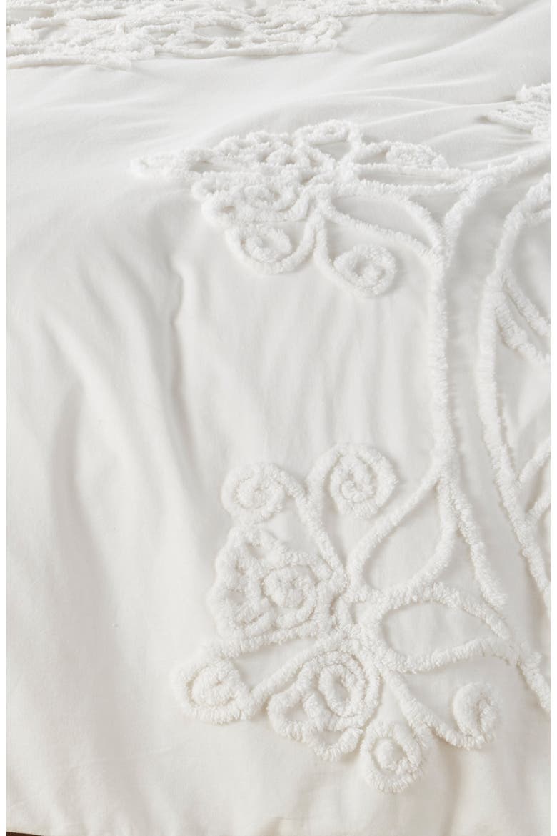 Tufted Duvet Cover, Alternate, color, WHITE