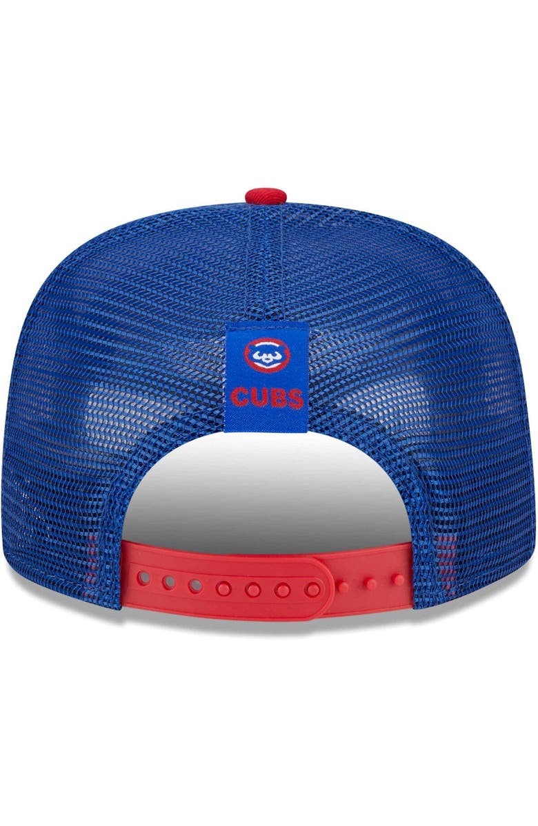 New Era Men's New Era Royal Chicago Cubs Speed Golfer Trucker Snapback Hat, Alternate, color,
