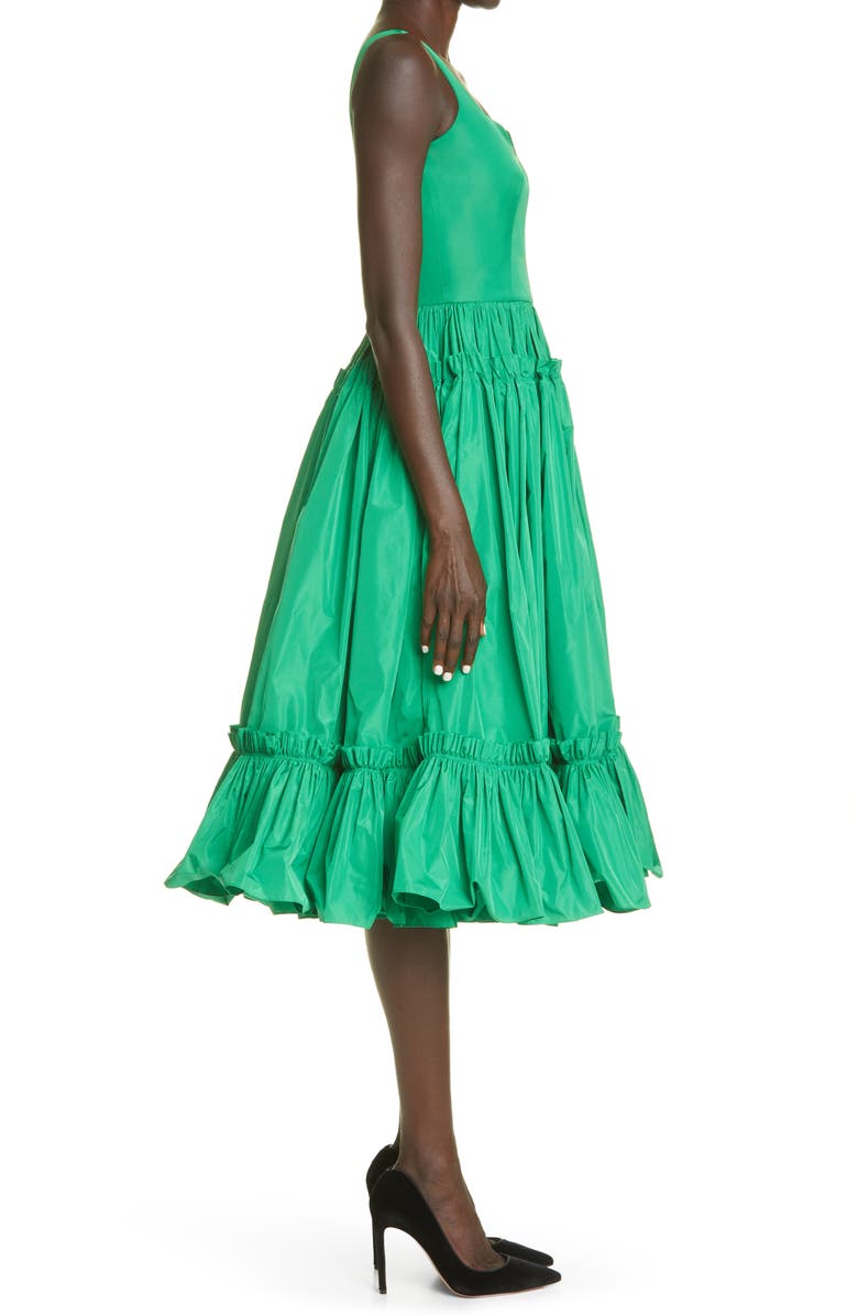 McQueen Alexander McQueen Taffeta Fit & Flare Dress, Alternate, color, 
