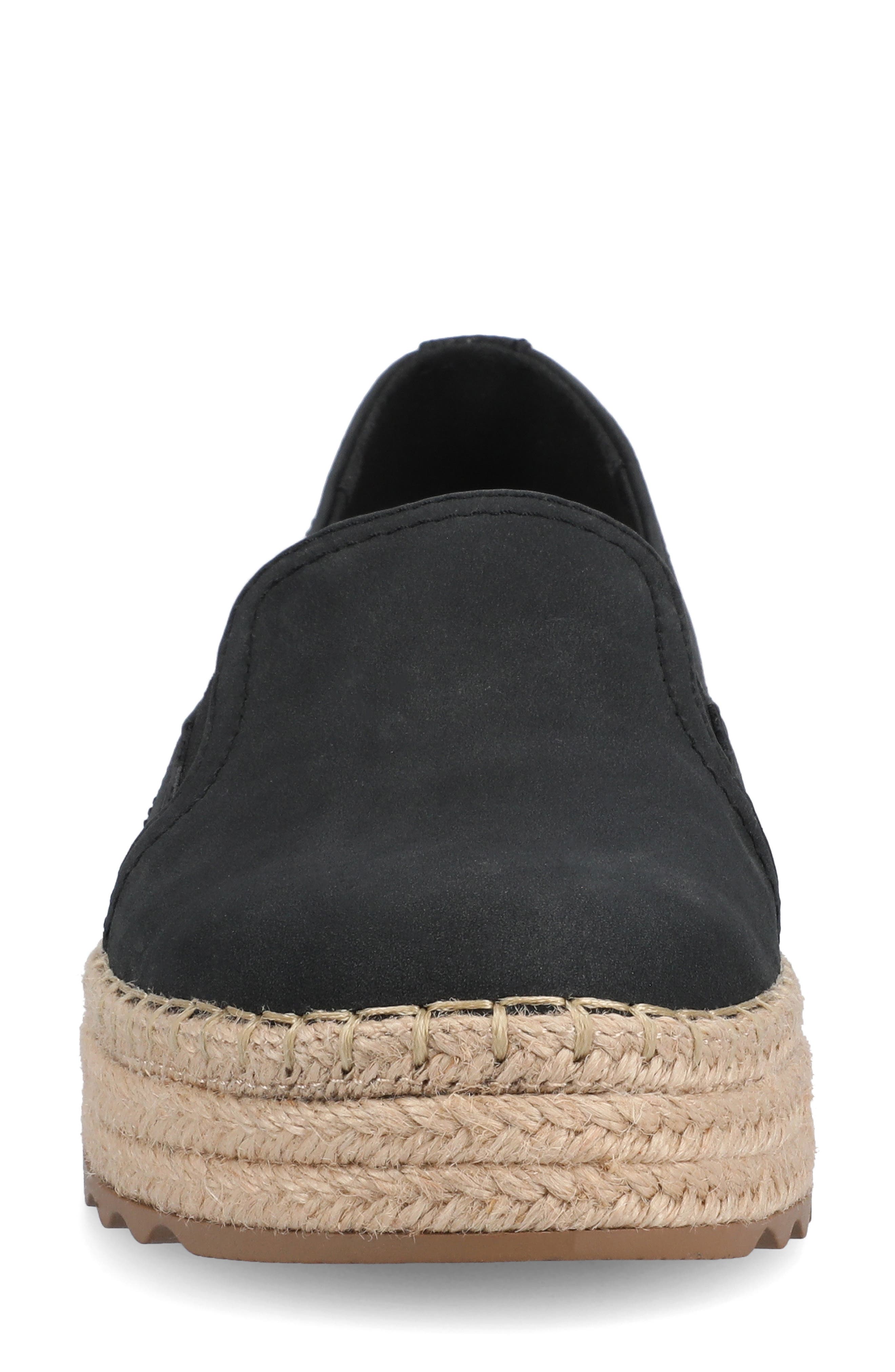 Journee Collection Catalina Espadrille Sneaker, Alternate, color, Black Nubuck