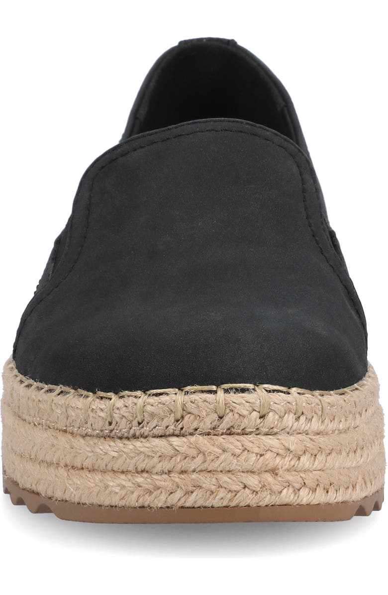 Journee Collection Catalina Espadrille Sneaker, Alternate, color, Black Nubuck
