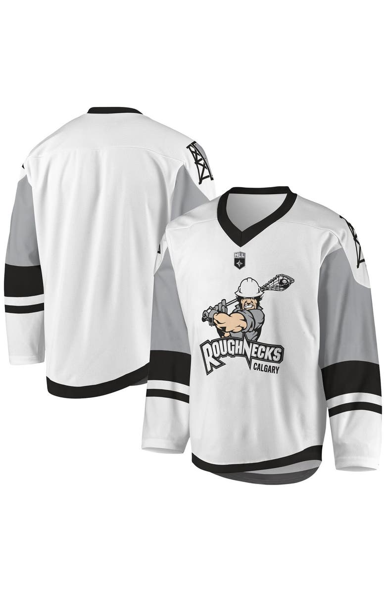 ADPRO Sports Men's White/Gray Calgary Roughnecks Sublimated Replica Jersey, Alternate, color, White