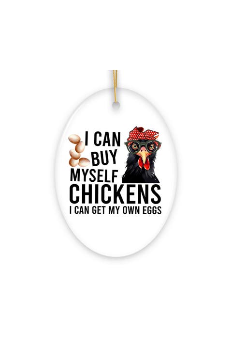 Buy Myself Chickens Quirky Chicken Oval Ornament