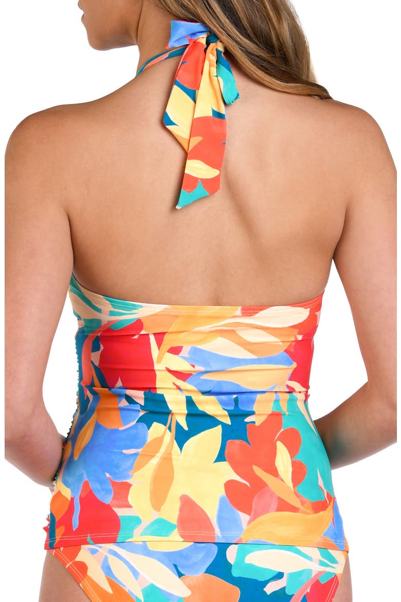 Fantasy Resort Bandeau Bikini Top, Alternate, color, ORANGE MULTI