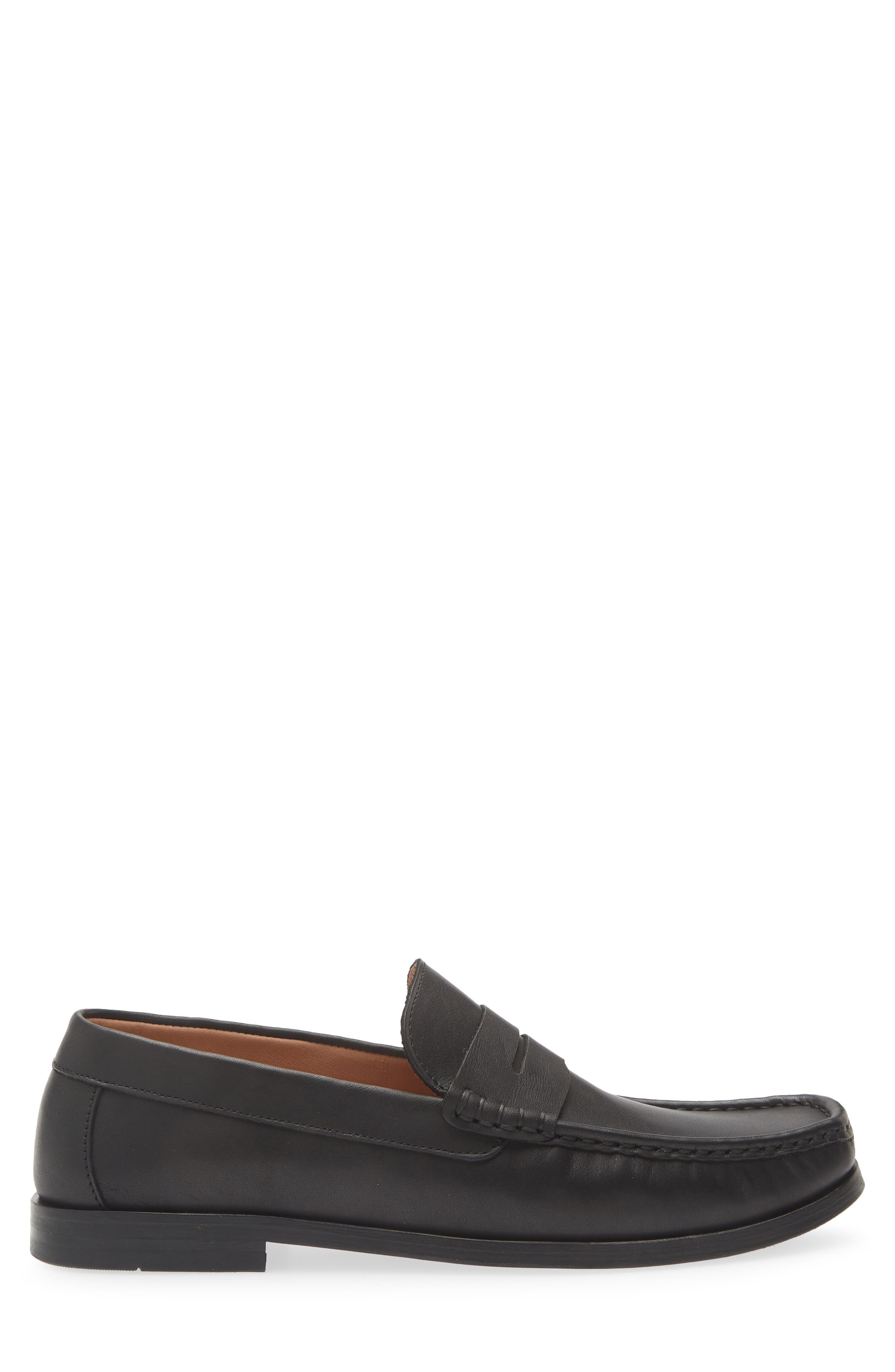 Bruno Magli Guiliano Penny Loafer, Alternate, color, Black Leather