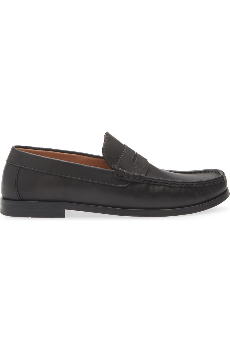 Bruno Magli Guiliano Penny Loafer, Alternate, color, Black Leather