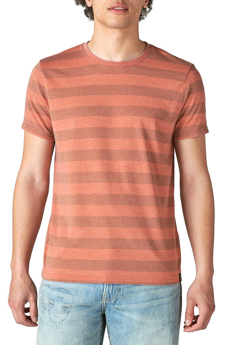 Lucky Brand Venice Burnout Crew Neck Tee, Main, color, 